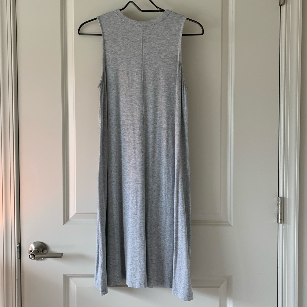 heathered gray shift dress